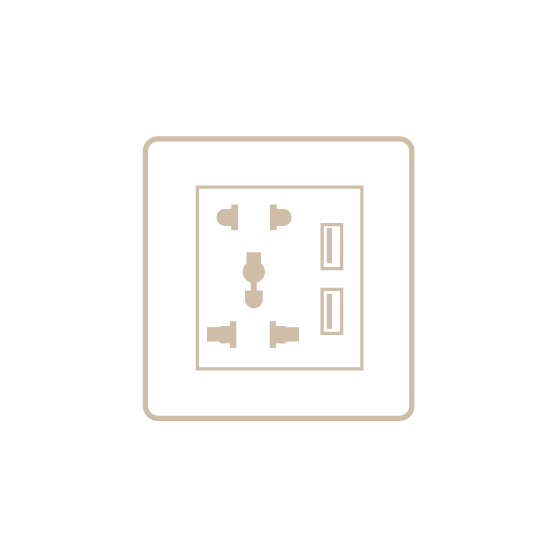 International Plug w/ USB